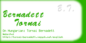 bernadett tornai business card